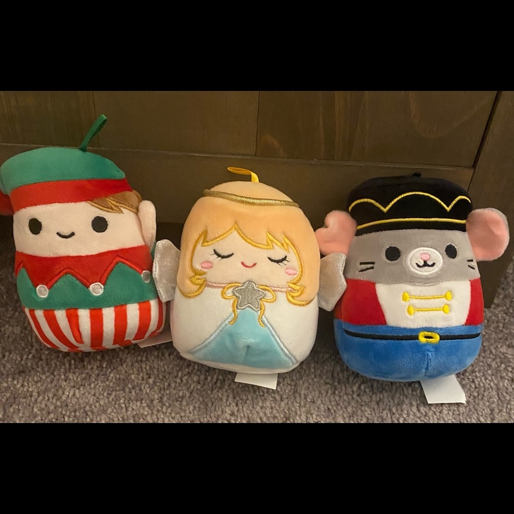 Squishmallow Christmas Ornaments trio bundle